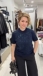 Serpme Taş Detaylı Triko