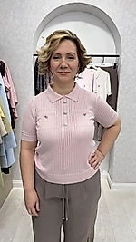 Ajurlu Polo Yaka Triko