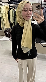 Degrade Şal Sıcak Sarı-Taş