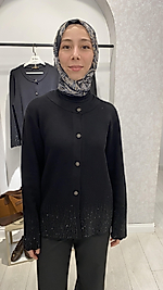 Taş Detaylı Hırka