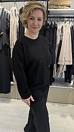 Serpme Taşlı Modal Üst