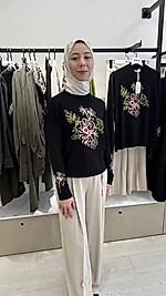 Karmen Nakışlı ve Taşlı Triko